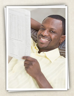 man with paper